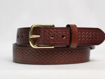 Basket Weave Heavy SPC Brown Belt