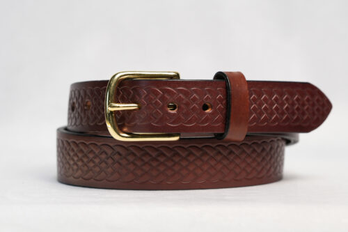 Basket Weave Heavy SPC Brown Belt