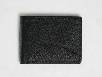 Bison Black Leather Bifold