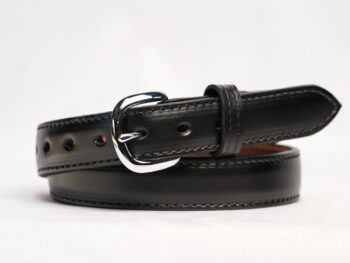 Black Raised Center Belt