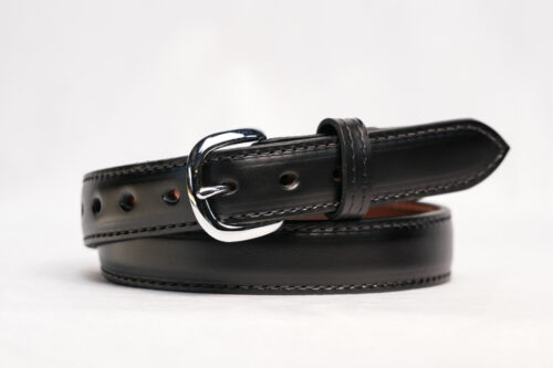 Black Raised Center Belt