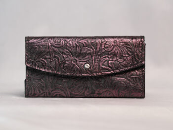 Black With Purple Floral Clutch