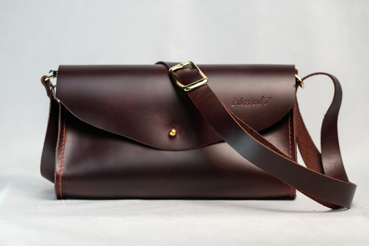 Leather Clutch Purse Vino