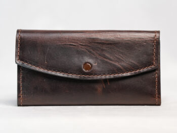 Water Buffalo Dark Brown Clutch