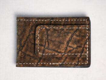 Elephant Antique Saddle Safari Money Clip Bifold