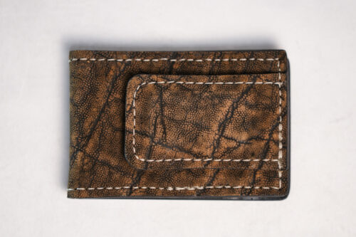 Elephant Antique Saddle Safari Money Clip Bifold