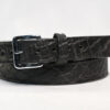 Elephant Black Leather Belt
