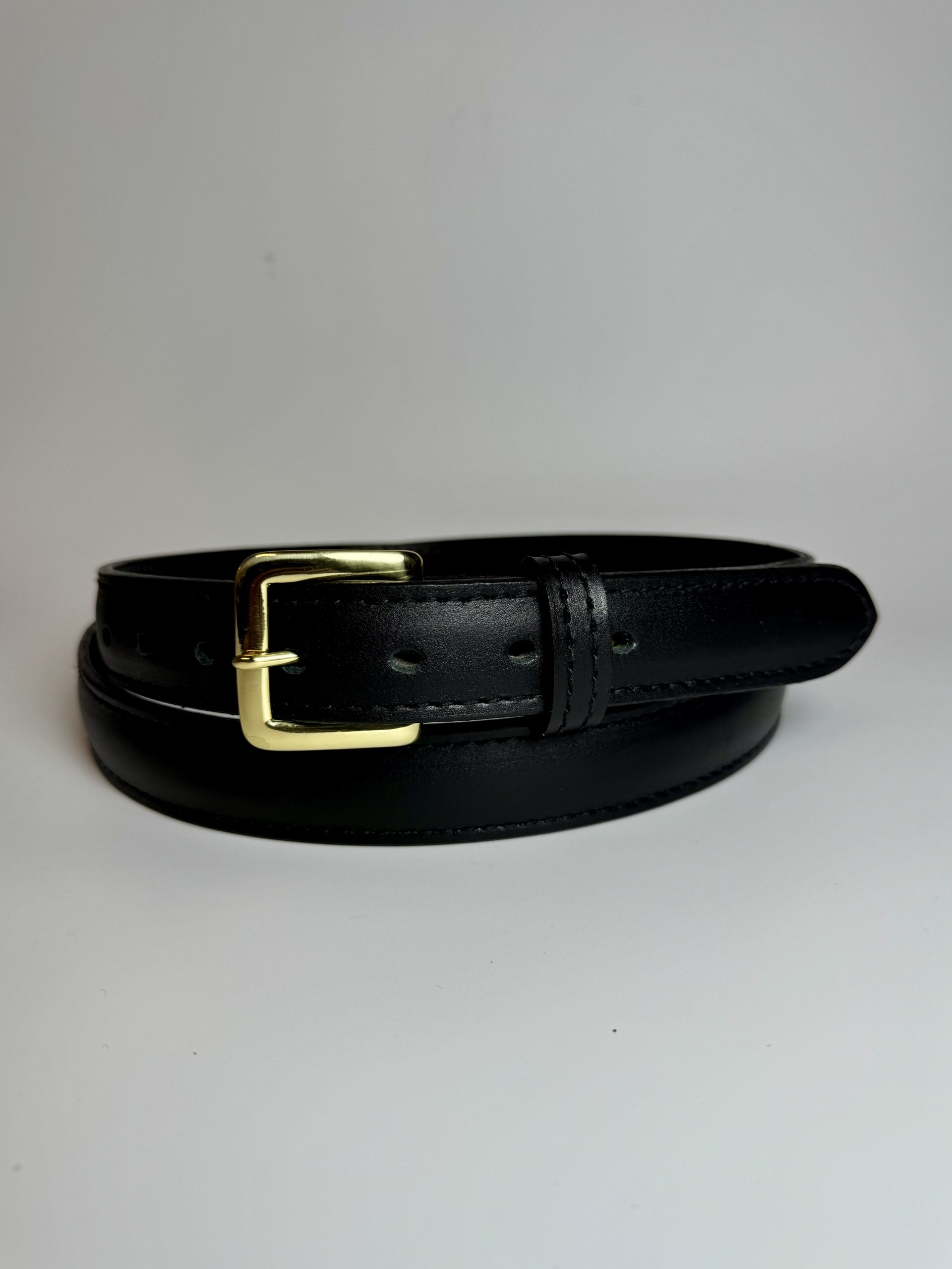 Black Raised Center Belt