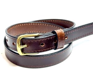 Brown Leather Dress Belt