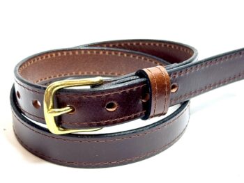 Brown Leather Dress Belt