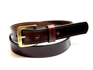 Brown Leather Dress Belt