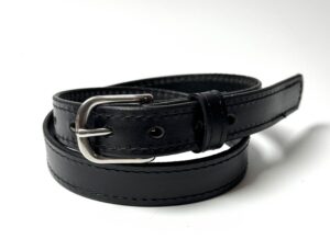 Black Leather Dress Belt
