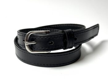Black Leather Dress Belt
