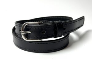 Black Leather Dress Belt