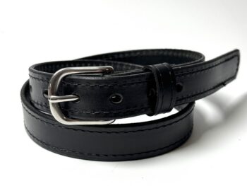 Black Leather Dress Belt