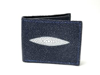 Stingray Navy Leather Bifold