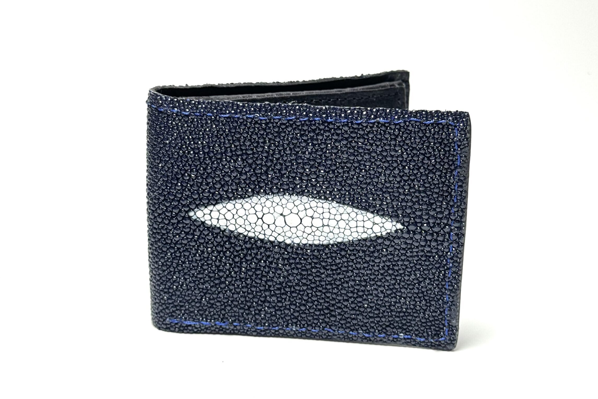 Stingray Navy Leather Bifold