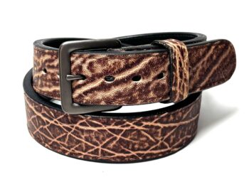Elephant Peat Vintage Leather Belt