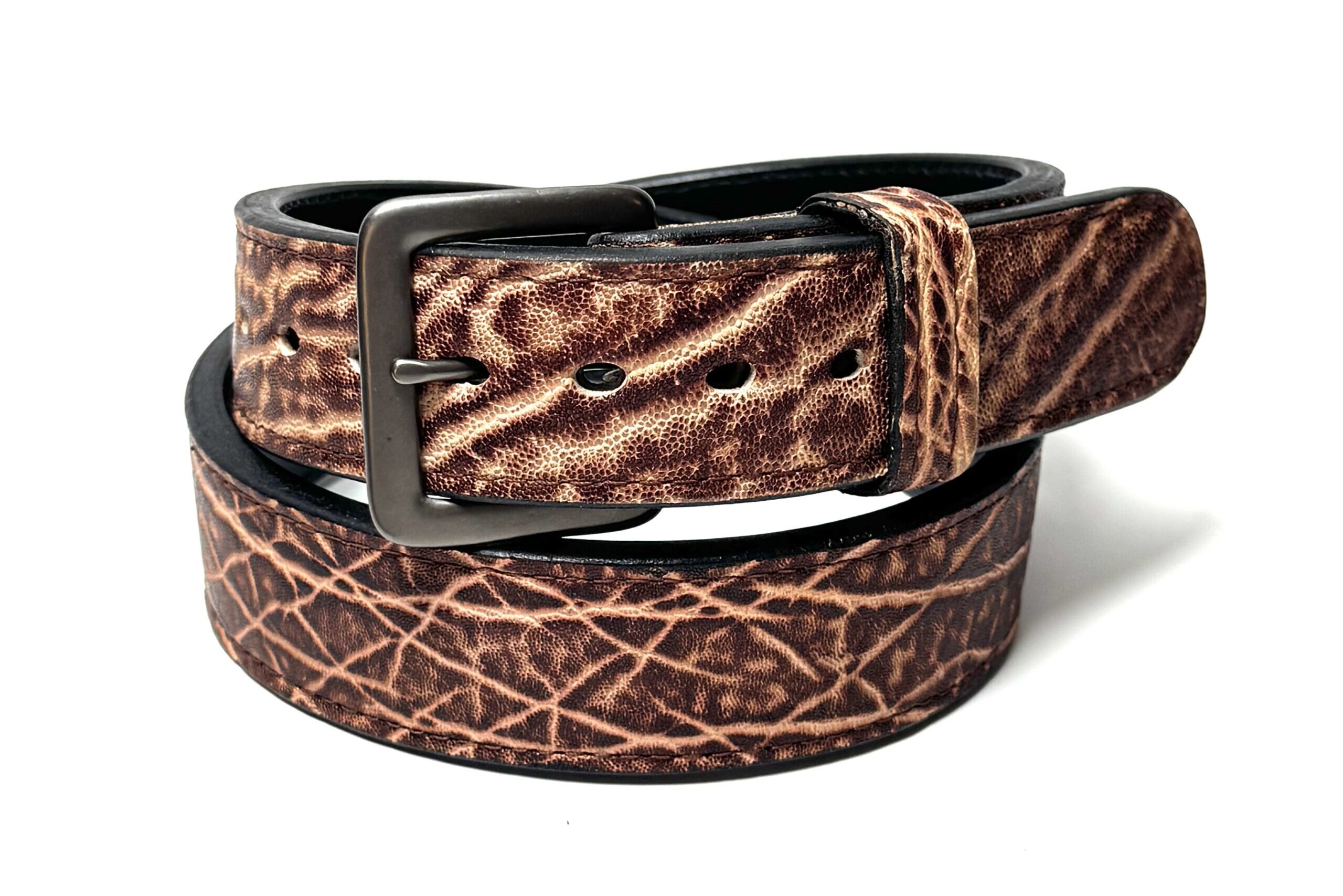 Elephant Peat Vintage Leather Belt