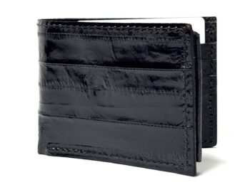 Eel Black Leather Bifold