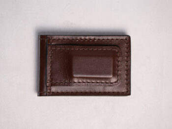 Water Buffalo Standard Brown Leather Money Clip Bifold