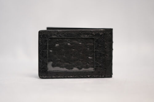 Ostrich Black Money Clip Bifold - Image 2
