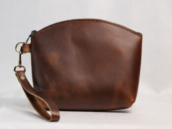 Brown Round Top Purse