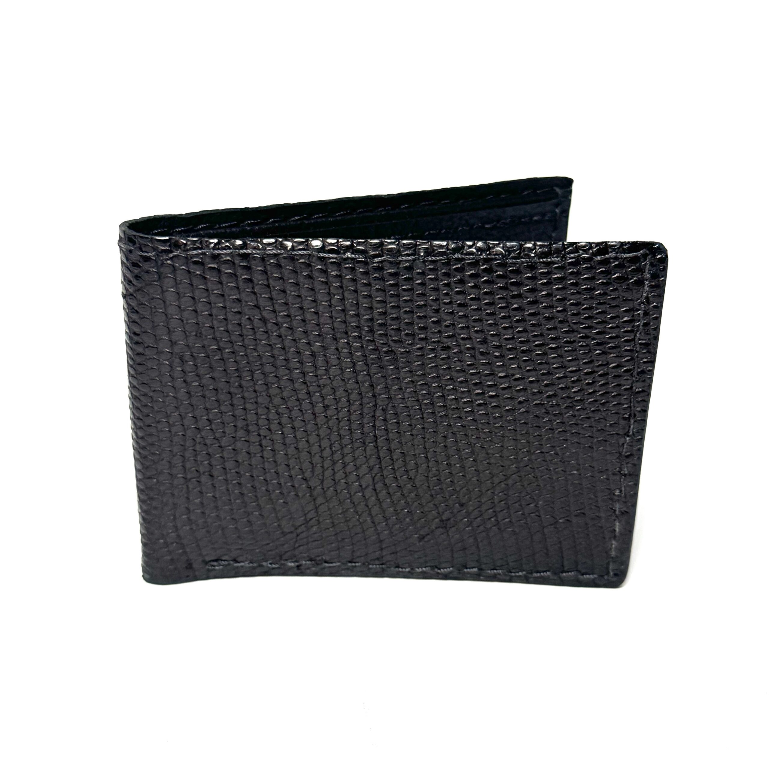 Lizard Black Leather Bifold - Image 3