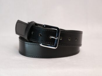 Black Water Buffalo Leather Dress Belt | Amish Made Leather Belt