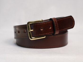 Brown Water Buffalo Leather Dress Belt | Handmade Leather Belt