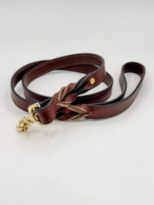 Brown Leather Dog Leash 
