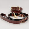 Brown Leather Leash & Collar Set