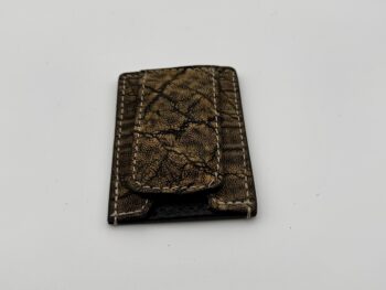 Elephant Antique Saddle Safari Money Clip Wallet