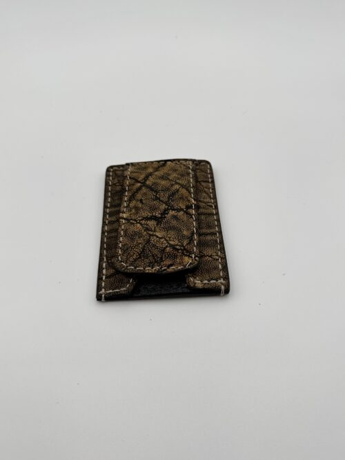 Elephant Antique Saddle Safari Money Clip Wallet