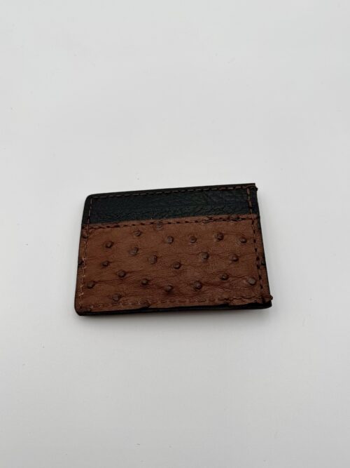 Ostrich Standard Brown Money Clip Wallet - Image 4