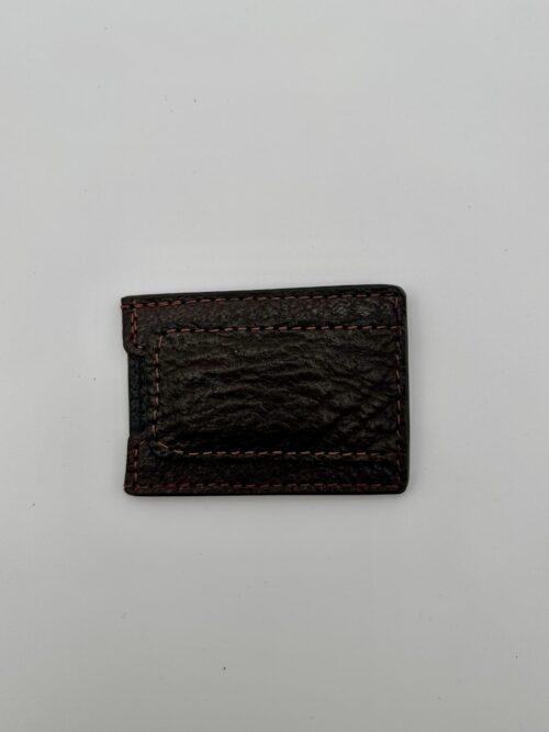 Shark Dark Brown Money Clip Wallet - Image 4