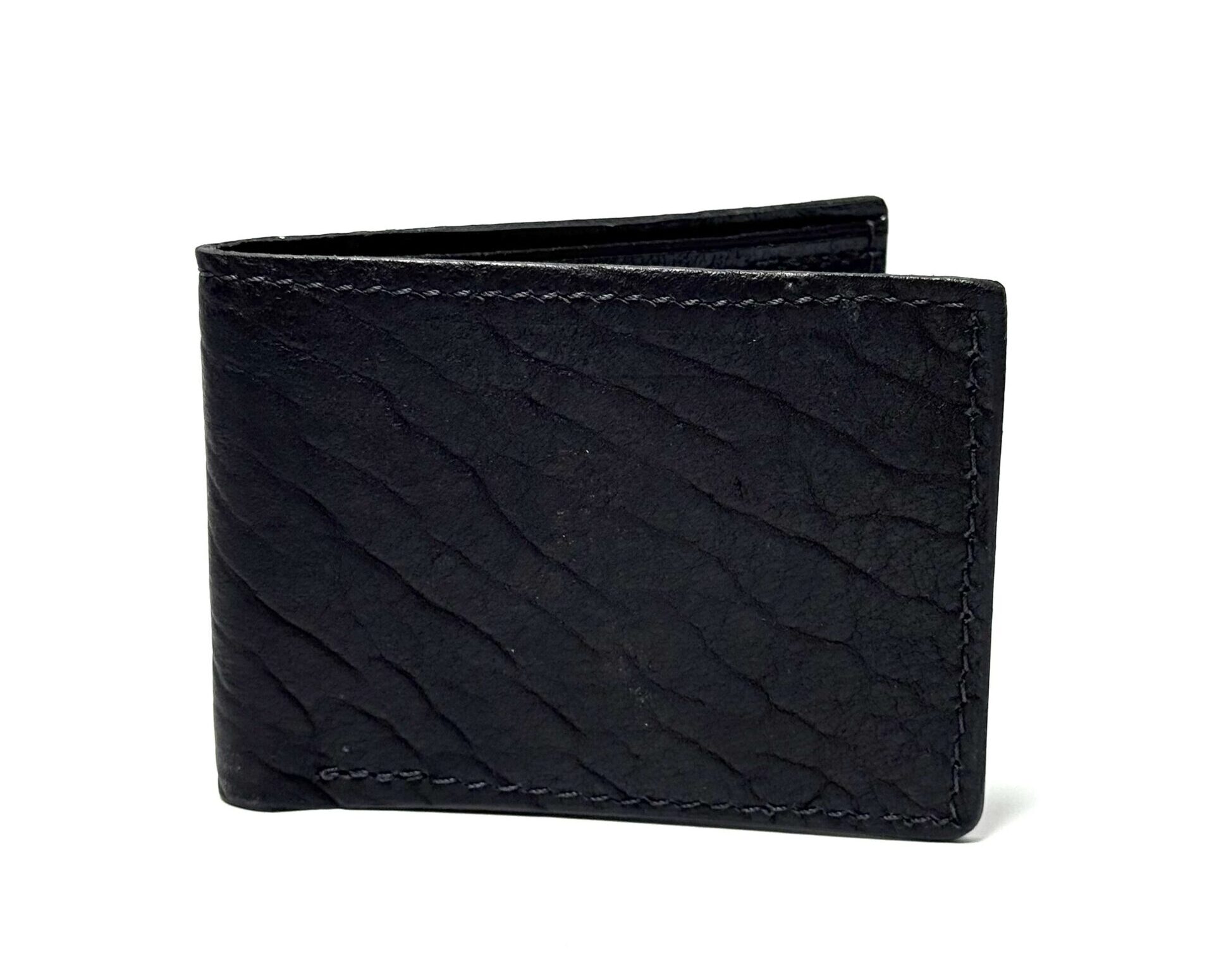 Bison Black Leather Bifold