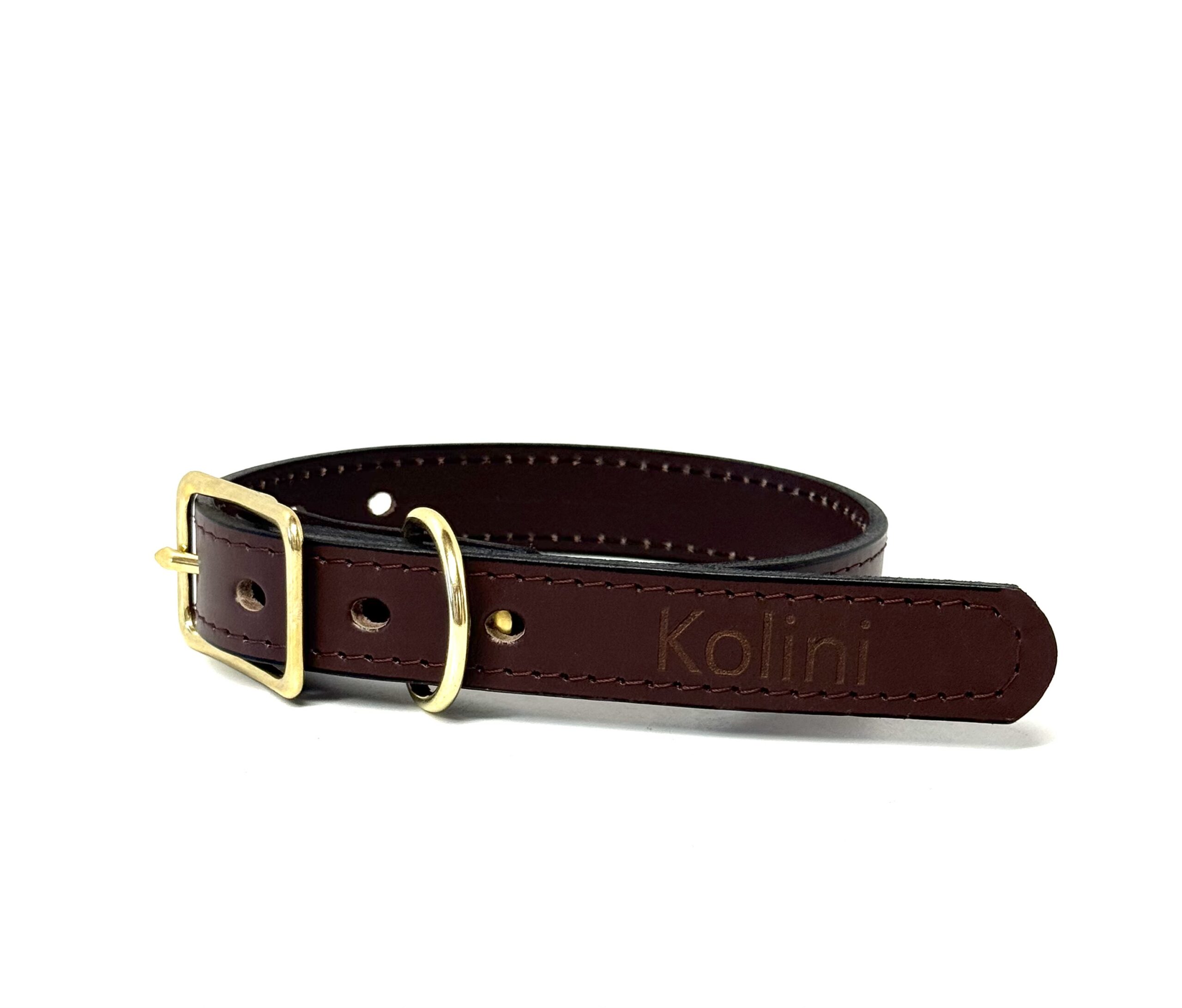 Brown Leather Dog Collar