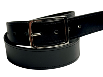 Black Leather Sports Belt