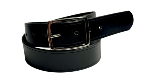 Black Leather Sports Belt