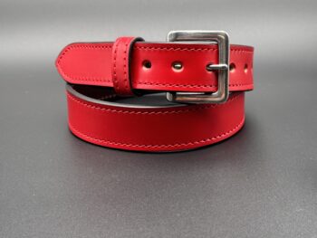 Red Leather Sports Belt