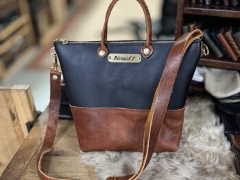 Blessed 7 Crossbody Bag-Black & Light Brown