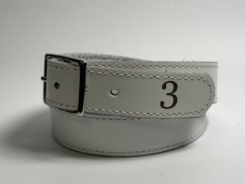 White Leather Sports Belt