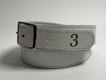 White Leather Sports Belt