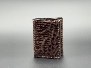 Lizard Brown Leather Trifold