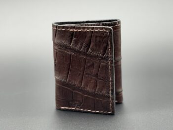 Gator Desert Brown Leather Trifold