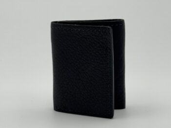 Bison Black Leather Trifold