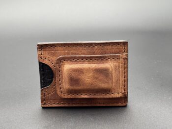 Water Buffalo Light Brown Money Clip Wallet