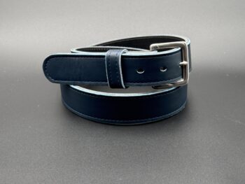 Navy Leather Sports Belt