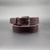Maroon Leather Sports Belt